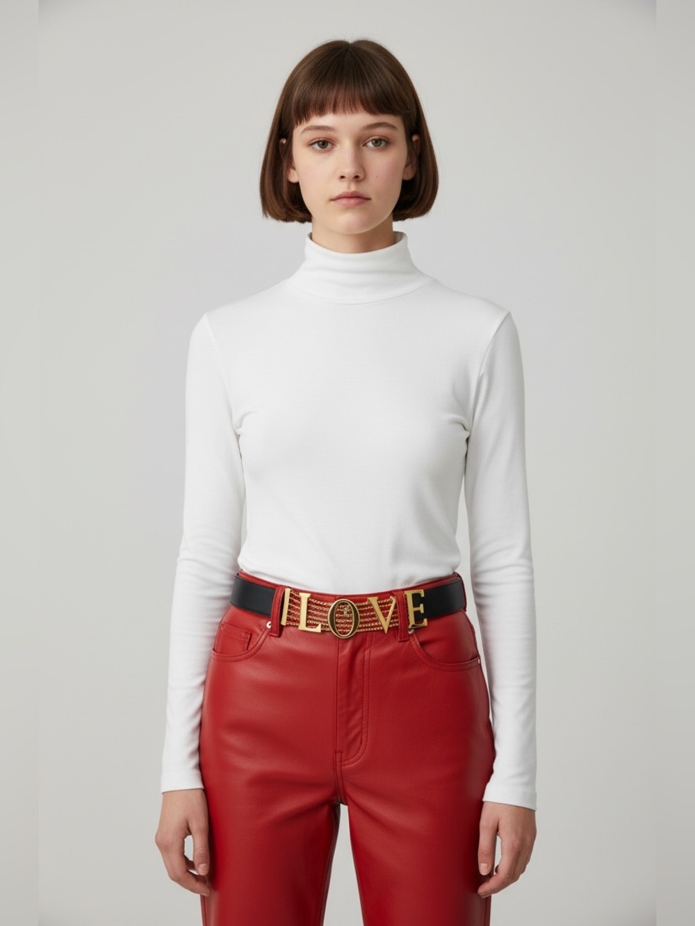 Dolce & Gabbana Gold-Tone Logo Belt Black 38/80